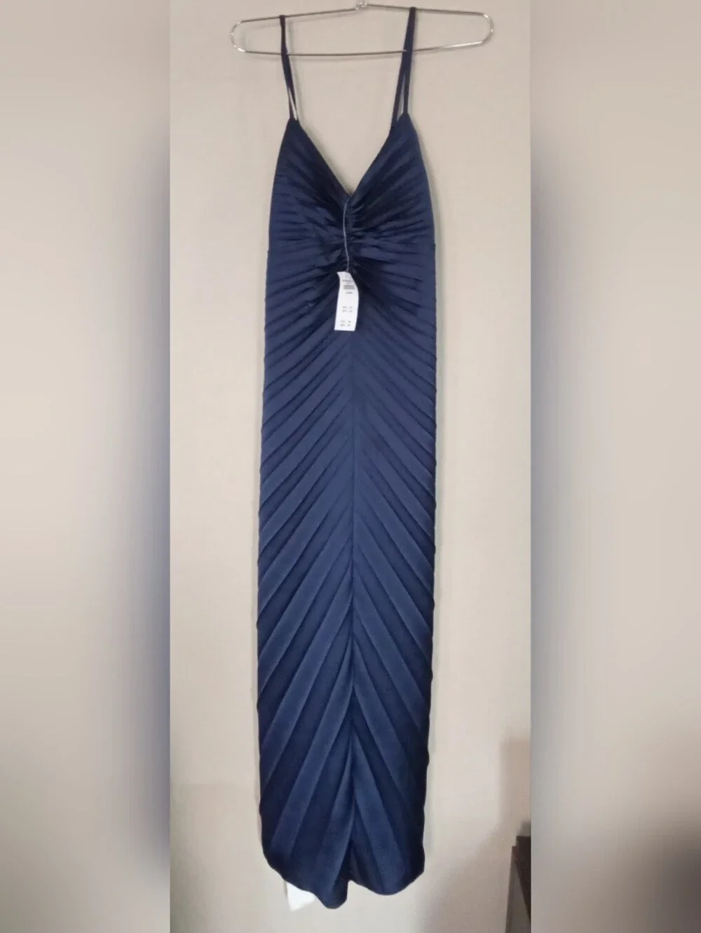 Abercrombie & Fitch Navy Blue Ruched Maxi Skirt - Elegant Women's Dress